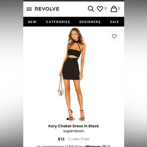 Superdown Kory Choker Dress in Black